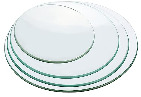 PATIKIL 60/80/90/100mm Diameter Watch Glass, 1 Set Beaker Cover Smooth Edges Chamfered Arc for Laboratory, Transparent