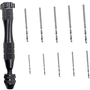 Veemoon Handbohrer-set Für Handwerk 11-teilig Einseitiger Schraubstock Handbohrer Drahtstärke-bit 0 6–3 0 Mm Miniatur-drehwerkzeug