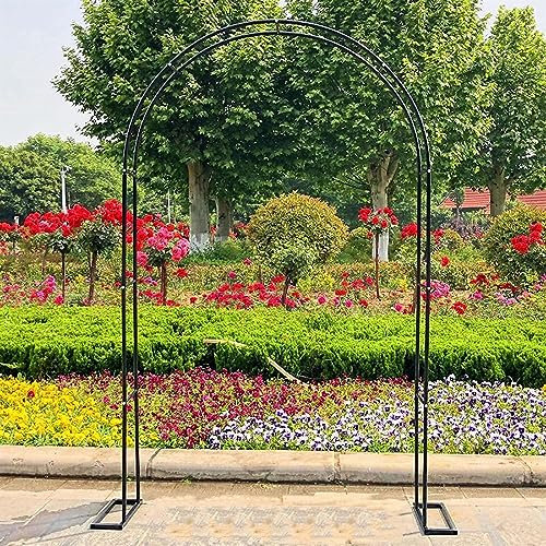 Großer Rosenbogen, Stahlrahmen, Spalierbogen, Torbogen, Kletterpflanze, Dekorativer Garten, Metallbögen, B 180 Cm X H 220 Cm, B 300 Cm X H 220 Cm, Für Hochzeit Im Freien, Gemüse-Efeu Mit Sockel, B28