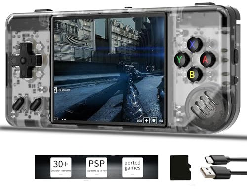 rg28xx Jeu rétro portable écran IPS de 2,83, 28XX avec une carte de 64 Go pré-chargée 5700 jeux classiques, rg 28xx prend en charge HDMI et sortie TV batterie 3100 mAh