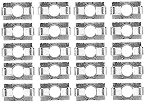 BORDSTRACT Conector con resorte de perfil de aluminio de 20 piezas, ranura 6 de la serie 20, cierre de ángulo recto (20 Series-Slot 6)