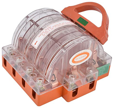 Kuuleyn Knife Safety Switch Ac380v 100a 4 Pole Double Throw Transparent Shell LED Indicators Disconnect Knife Switch for Industrial Applications Ensuring Safe Power Cut Off