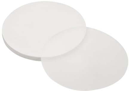 uxcell 100Pcs Parchment Paper Rounds 4-1/2 Inch, Round Parchment Paper Non Stick for Baking Small Cakes, Separating Frozen Meat, Toaster Oven, White