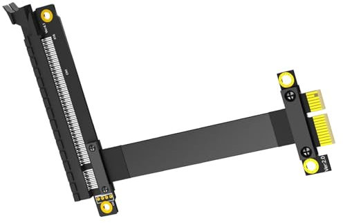 HUAJINGKEJI Verlängerungskabel PCIExpress 16X auf 1X, flexibel, für PC, GPU, PCIExpress-Tester, Verlängerungskabel, 25 cm