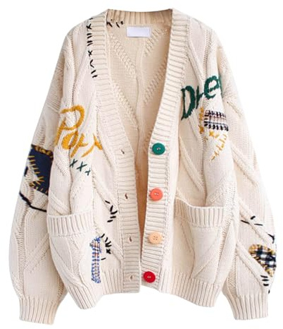 Strickjacken für Damen - Elegant Dünn Open Front Langarmshirt Open Front Bolero Klassisch Oberteile Mantel mit Herz Stickerei Einfarbig Schmale Passform Dünn Drapiert Cardigan