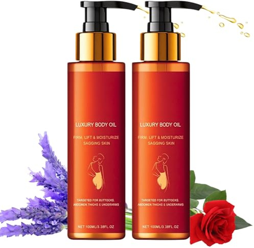 Magic Firming Body Oil, 2PCS Glow Remedy Oil - Glow Essence Magic Body Oil For Arms, Thighs & Abdomen, Non-Greasy Luxury Oil For Silky Smooth Skin