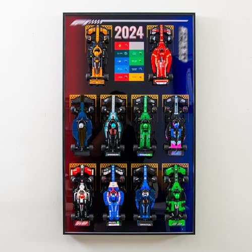 WETCEAOM Cadre Mural Compatible avec Speed Champions f1 Car 10-in-1 66802 F1 Building Set, Tableau d'affichage Mural Compatible avec F1 66802 etc, Taille : 75x45 cm (sans modèle)
