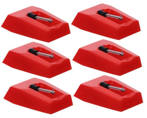 Abaodam 6 pièces Lot de Aiguilles de Remplacement pour Tourne Disque Phonographe Pointe de Lecture Robuste et Compatible avec Platines Vinyles et Gramophones Installation Facile sans
