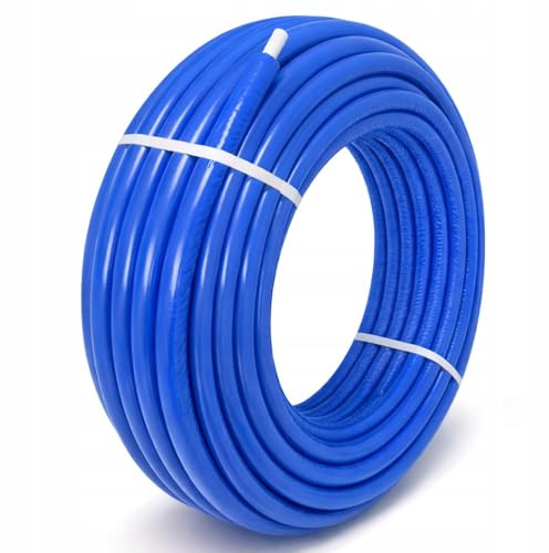 KNM TRADE Tubo Multistrato 25x2.5mm, Isolamento Blu, Bianco