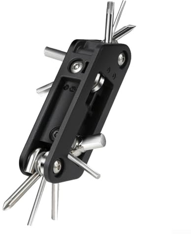 Gdfnmogo Kit d'outils de réparation multifonction 10 en 1 avec clé hexagonale, tournevis pour l'entretien du vélo, outil multifonction portable et compact pour les trajets en plein air et urbain