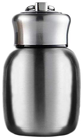 TanGT - Botella de agua térmica pequeña para bebidas frías y calientes, 200 ml, mini botella de agua aislada, antifugas, botella de agua caliente y fría para niñas, niños, adultos