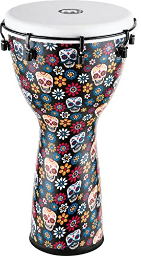Meinl Percussion Djembe (todo tipo de clima) con carcasa sintética y cabeza, serie Alpine - No fabricado en China - Tamaño mediano de 30,48 cm sintonizado mecánicamente, 2 años de garantía (ADJ12-DA)