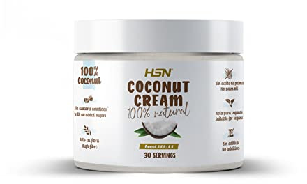 Crema de Coco de HSN | 500 Gramos | Coconut Cream 100% Natural | Lista para Untar | Sin Aceite de Palma ni Azúcares Añadidos | No-GMO, Vegano, Sin Lactosa