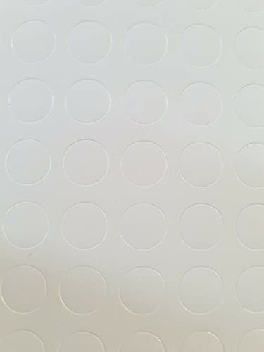 Self Adhesive Decorative Screws Holes Cover Cap Ø 10mm White 1 Sheet = (66 caps)