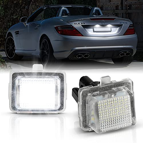 OZ-LAMPE LED License Number Plate Light,Number Plate Lights Bulbs for Merceds-Benz SLK-Class SL-Class E-Class S-Class CLA-Class CLS-Class CL-Class,24 SMD Error Free Led Rear License Plate Lights