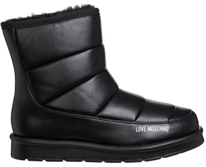 Love Moschino Collezione Autunno Inverno 2023 stivaletti invernali donna in PU imbottito e trapuntato Winter Boots