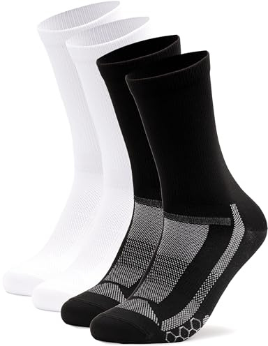 Occulto Herren & Damen Rennradsocken 2er Pack (Modell: Eddy), Fahrradsocken 1 X Schwarz 1 X Weiß 39-42