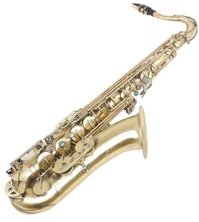 Saxophone Professionnel Tenorsaxophon Cyan Antik Graviertes Muster Saxophon Abalone-Muschel-Tasten Mit Schilfhandschuhen