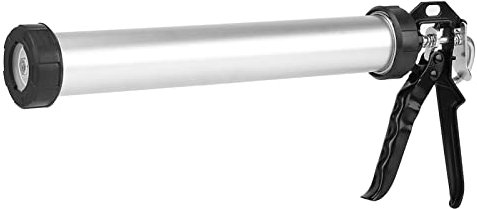 Ejoyous Caulking Gun, 600ml Aluminum Tube Silicone Caulking Gun Pneumatic Air Caulking Gun with 10 Nozzles for Caulking and Glass Glue