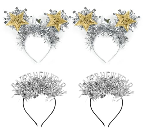 Epokus Silvester Haarreif, 2027 Happy New Year Haarreifen, Neujahr Stirnband, Silvester Kopfschmuck für Erwachsene 2027 Silvesterparty Deko Haarschmuck Neujahrdeko
