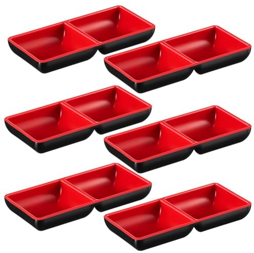 Reapyyt 6 platos pequeños para salsa barbacoa, platos para salsas, platos para condimentos, platos para encurtidos, platos para y platos para salsa de soja