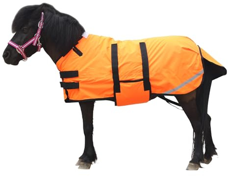 Gallopoff Coperta 300D Pony/Shetty per cavalli, 150 g/m², per pony, leggera, calda, impermeabile, traspirante e antistrappo, per pony puledri, mini cavalli nani