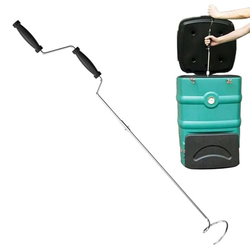 Aireador de Compost, girador Manual de Compost, Herramienta Manual de Mezcla y aireación de Compost, de Compost para una gestión eficiente de residuos de jardín al Aire Libre, Mezclador de