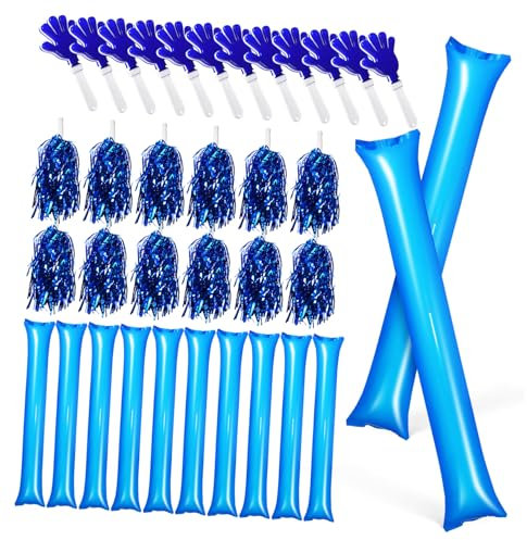 BESPORTBLE 1satz Aufblasbare Cheerleading-Sticks Handklapper Pompoms Und Geräuschmacher Für Sportveranstaltungen Partys Und Festivals Teiliges Set Blau Und Bunten Farben