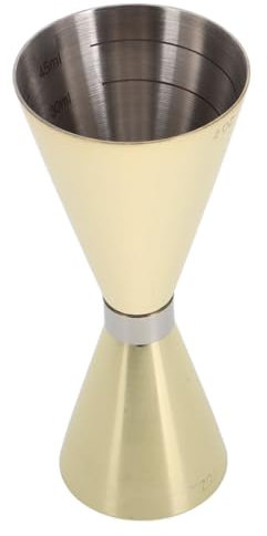 IMIKEYA Medidor De Cóctel De Acero Inoxidable Con Doble Jigger y Medidas Internas Herramienta Profesional Para Bartenders Resistente Diseño Elegante Para Bares y Fiestas