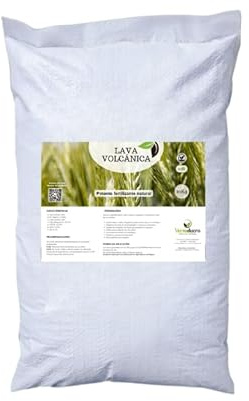Harina de Lava Volcánica 20 Kg – Enmienda Mineral Natural para Suelos | Rico en Silicio, Calcio y Magnesio | Mejora la Estructura y la Vida Microbiana | Vermiduero (20 KG)