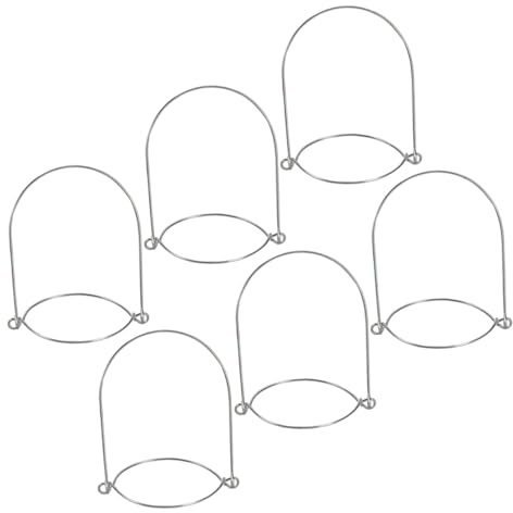 Amosfun 6pcs Mason Jar Wire Handles Tinplate Jar Lifting Yoke for Amp Easy Install Hanging Hangers for Solar Lanterns Candles Party Amp Outdoor Decor