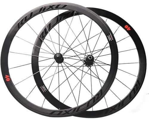 KUNYOS Roues De Vélo De Route 700C C/V/Jante Paire De Roues De Frein 30/40/50 Mm Profondeur Moyeu À Roulement en Fibre De Carbone Cassette 8/9/10/11 Vitesses 100/130Mm QR,30mm