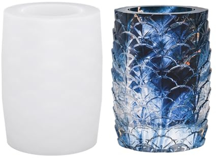 Wiederverwendbare Silikonform für Blumentopf, Vase, detaillierte Prägung, Harz, Gießen, Zement, Beton, Kunst, Bastelprojekte, einzigartige Silikonform für Schmuck
