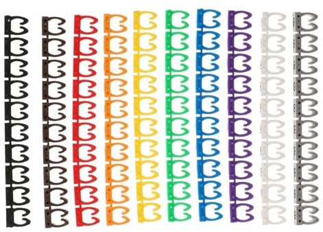 BESPORTBLE Étiquettes de Câbles Multicolores 0-9 Numéros 4 MM 100 Pièces Marqueurs D’Identification de Fils Tubes Numérotés pour Repérage et Organisation de Cordons Électriques