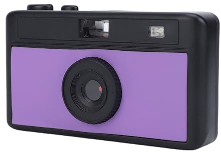 Akozon Cámara Retro sin Espejo de 12MP con Luz de Relleno, Pantalla a Color de 0,96 Pulgadas, Forma de Película con Visor Físico para Fotografía y Viajes