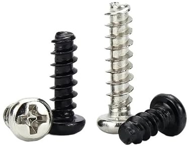 Los tornillos de madera, Tornillos autorroscantes de acero al carbono con ranura en cruz M3.5 y M4, multicolor, varios tamaños, paquete 30(M3.5-30pcs Nickel-plated,10mm)