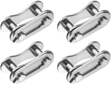 YELARXI Bicycle Missing Link, Single Speed Reusable Bike Chain Master Quick Link Bicycle Chain Replacement Kit Coupling 4Pairs & Silver - Fitting For(Mountain/Road/Racing Bikes)