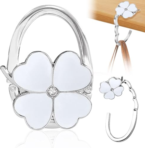 Simsky Taschenhalter für Tisch, Faltbarer Vielseitige Handtaschenhalter mit Antirutsch-Design, stabiler Taschenhaken für Tisch aus Metall, praktischer Taschenaufhänger für Schreibtisch, Büro, Restaura