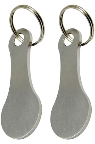 Shopping cart chip - 2,17 kundvagnsborttagare | Nyckelring Chip Plus | Trolley Aluminium - Trolley Token under matinköp, snabbköpsresor, dagliga ärenden