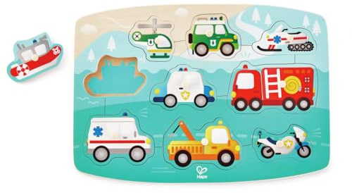 Hape E1406 Puzzle Einsatzfahrzeuge