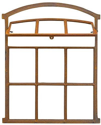 aubaho Fenster zum Öffnen rost Stallfenster Eisenfenster Eisen 71cm Antik-Stil (d2)