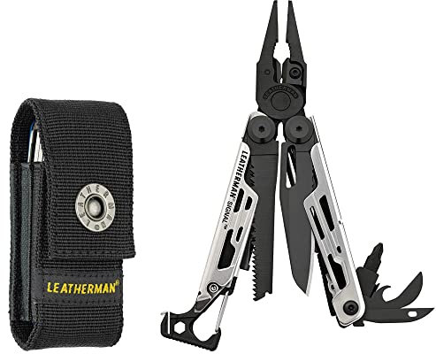 Leatherman Signal Multi-Tool - 19 Werkzeuge für Camping & Survival - Schwarz & Edelstahl