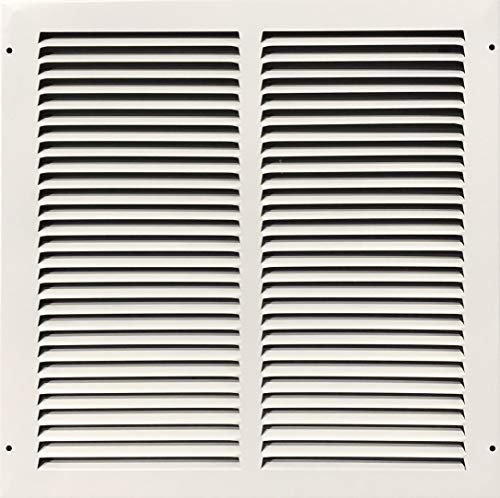 HBW 14x14 Stamped Face Steel Return Grille Vent Cover White Poweder Coating Without Frame Outside Dimension 15.75x15.75