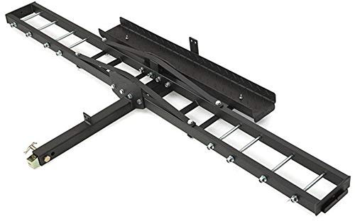 Jeremywell 500 lbs Heavy Duty Motorcycle Dirt Bike Scooter Carrier Hitch Rack Hauler Trailer with Loading Ramp and Anti-Tilt Locking Device T-NS-MRC001