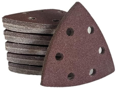 Schleifpapier Dreieckschleifer | Schleifdreiecke 93x93x93 Korn 600 | 30 Stück | Schleifpapier Klett | Deltaschleifer Schleifpapier | Schleifdreiecke 93x93x93