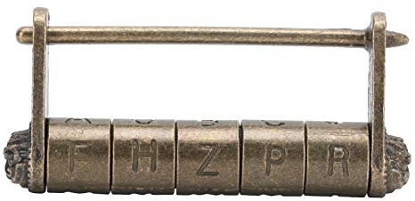 AUNMAS Antikes Passwortschloss, Chinesischer Vintage-Stil mit Zinklegierungsmaterial, Bronze Farbe für Holzkisten Schmuckkästchen Geschenkboxen