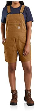 Carhartt Bekleidung Kurze Latzhose braun M
