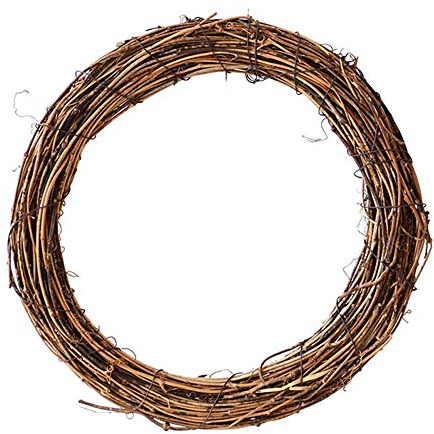 Renococo DIY Crafts Natural Grapevine Wreaths,12/16 Inch Wreath Ring,Rattan Vine Branch Hoop,DIY Rattan Frame,Twig Wreath,DIY Frame,Xmas Wreath, 40x40cm