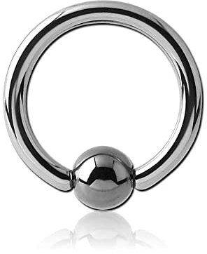 Klemmkugelring 2,0-6,0 mm aus G23 Titan - Piercing BCR - Intimpiercing - 46 Größen (Dicke: 5,0 mm | Innendurchmesser: 18 mm)