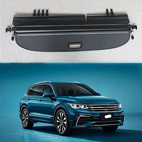 JZRH Auto Ausziehbar Kofferraum Schutz Abdeckung Kofferraumklappen Kofferraumabdeckung, für Volkswagen VW Tiguan 2017-2022 Cargo Cover Ausziehbar Rollo